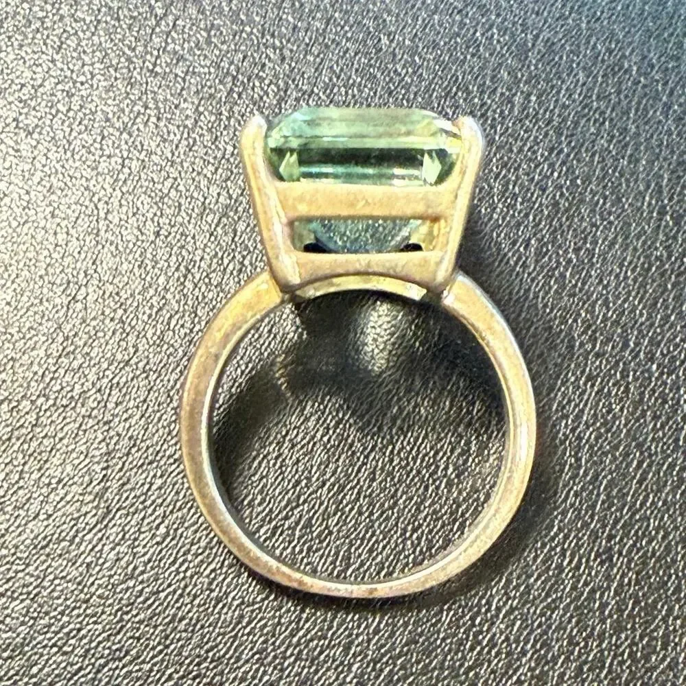 Tiffany & Co. Sparklers Cocktail Ring – Green Quartz, Sterling Silver (size 6) - Picture 3 of 6